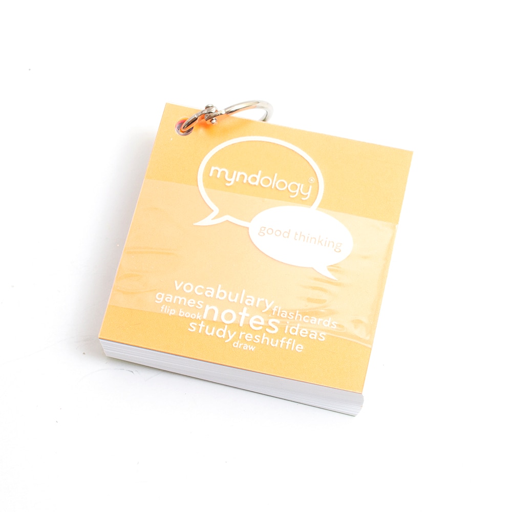 White, Index/Flash Cards, Art & School, 3"x3", Myndology, Study Cards, Ring, 143793